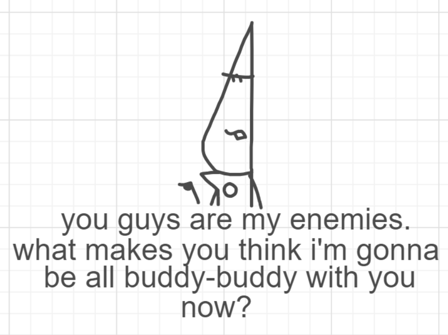 A panel from What's The Point, episode five of the Board Boards object show by Furretwalk/WalkingFurret.